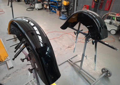 Blacm motorbike bumber painted