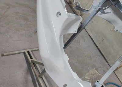 Motorbike fairing primed