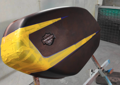 Motorbike side luggage prepped