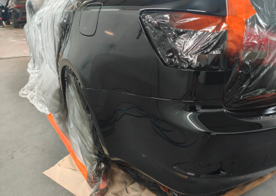 Black car repaired