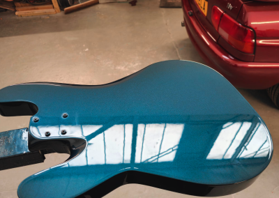 wooden guitar after paint